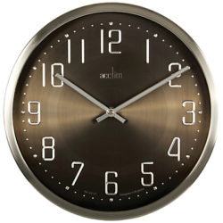 Acctim Alvik Wall Clock, Silver, 29cm